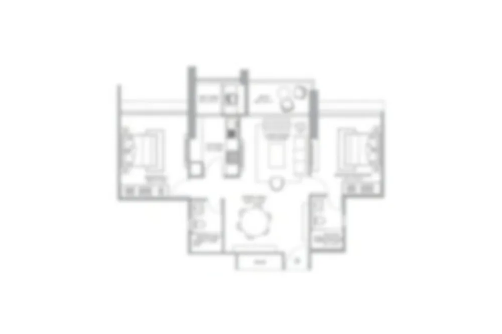 2 BHK Floor Plan